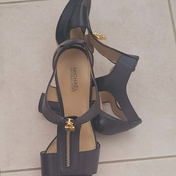 Michael Kors Berkley Leather High Heel Sandal - Picture 3 of 4